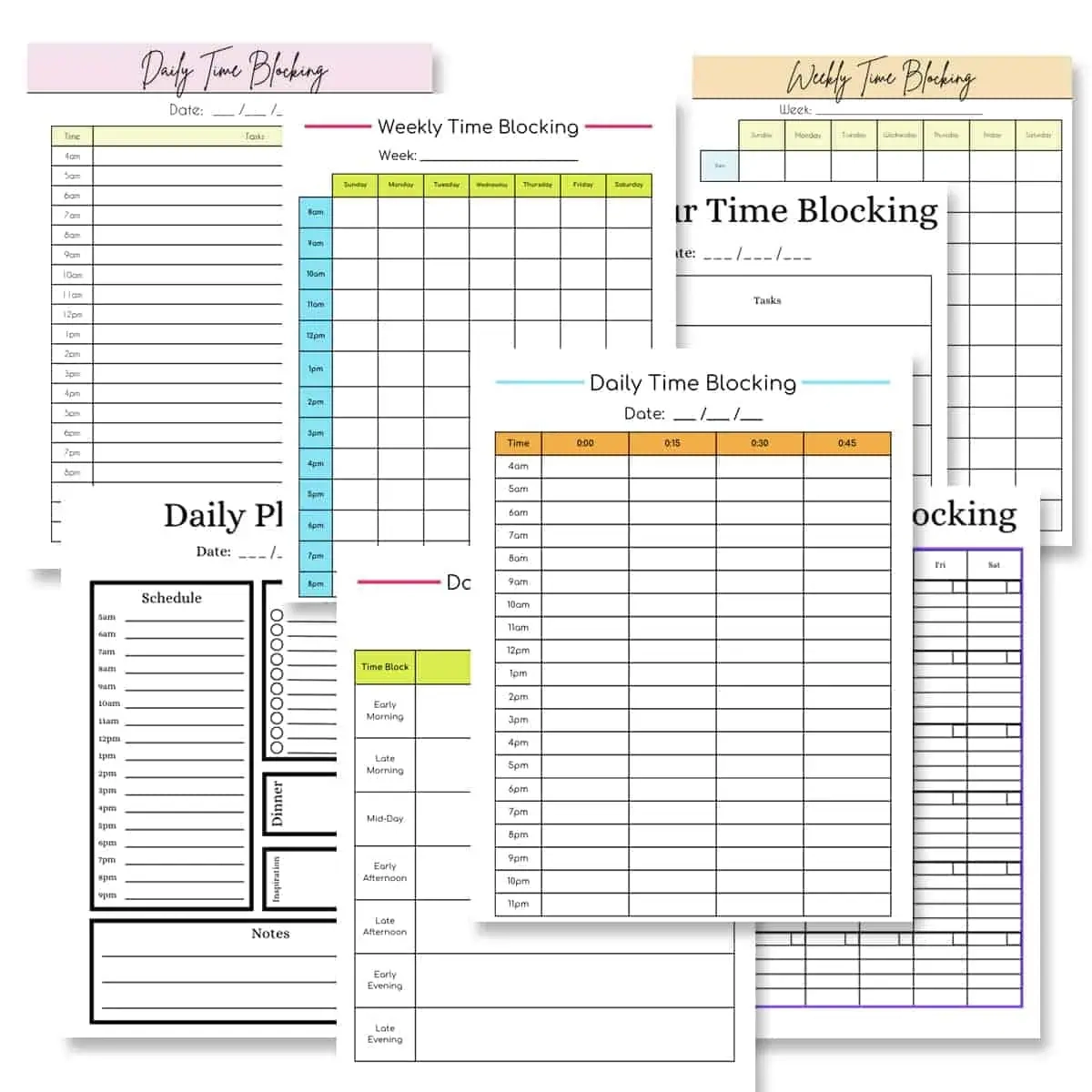 39 Free Printable Time Blocking Templates Lamberts Lately