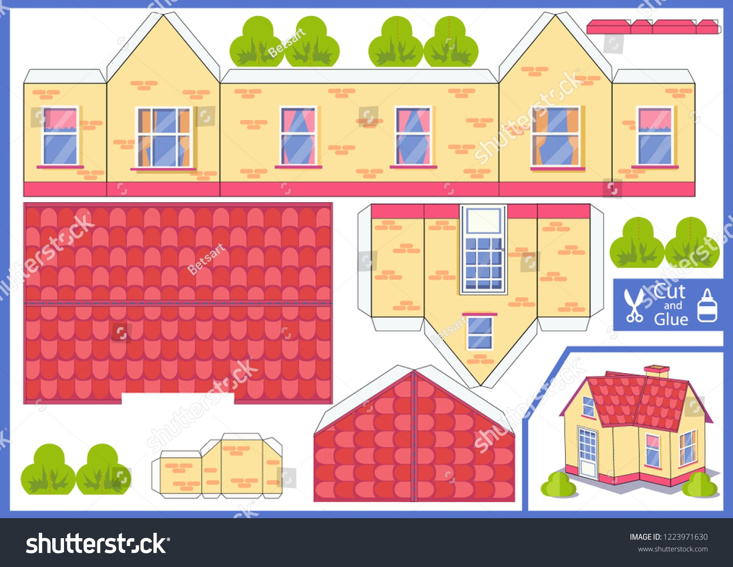 Cut Out Printable House Template