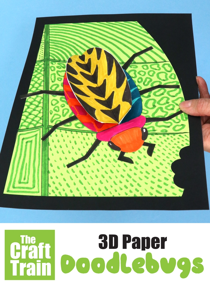 3D Paper Doodlebug Insect Craft The Craft Train