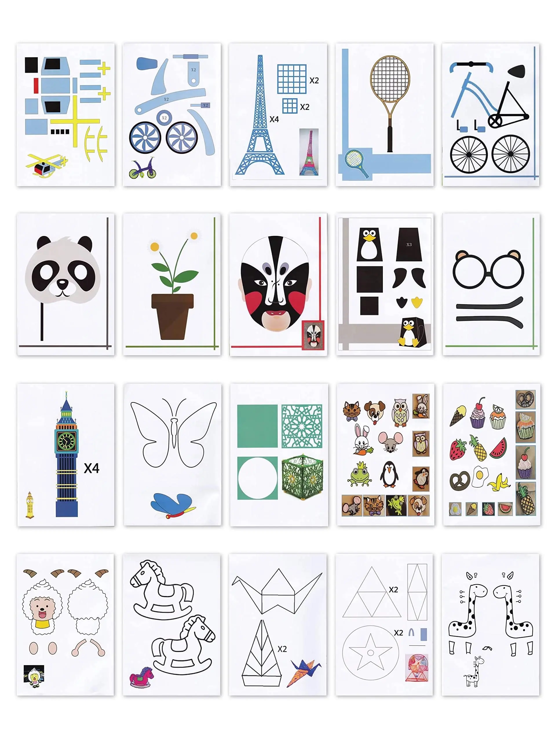 3D Printing Pen Drawing Book Reusable Colorful 22 40 Patterns Thick Paper Clear Plate Painting Template For 3D Pen Kid Gifts AliExpress