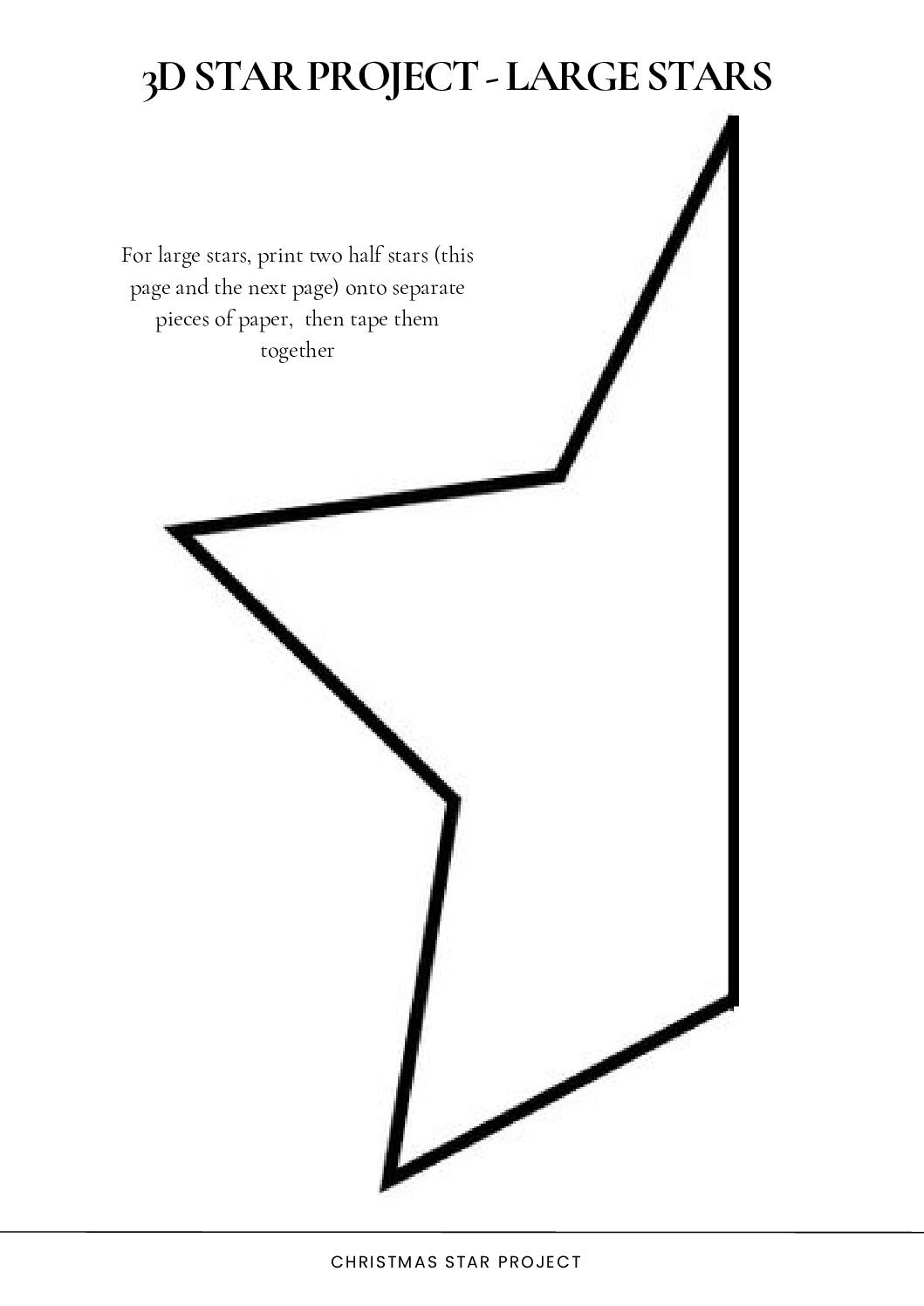 Big Star Template Printable