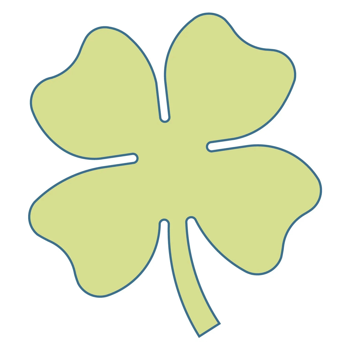 Printable 4 Leaf Clover Template