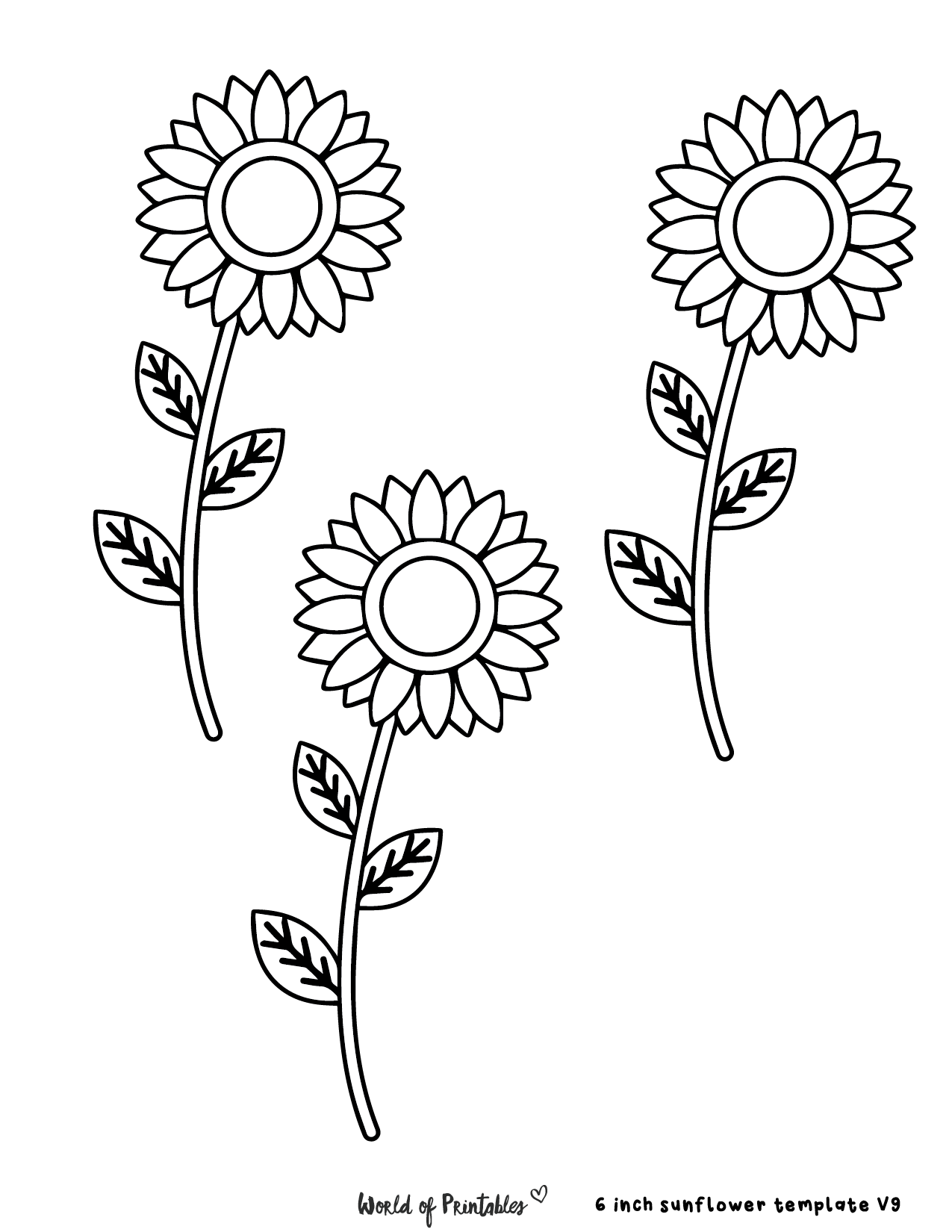 40 Best Sunflower Templates World Of Printables