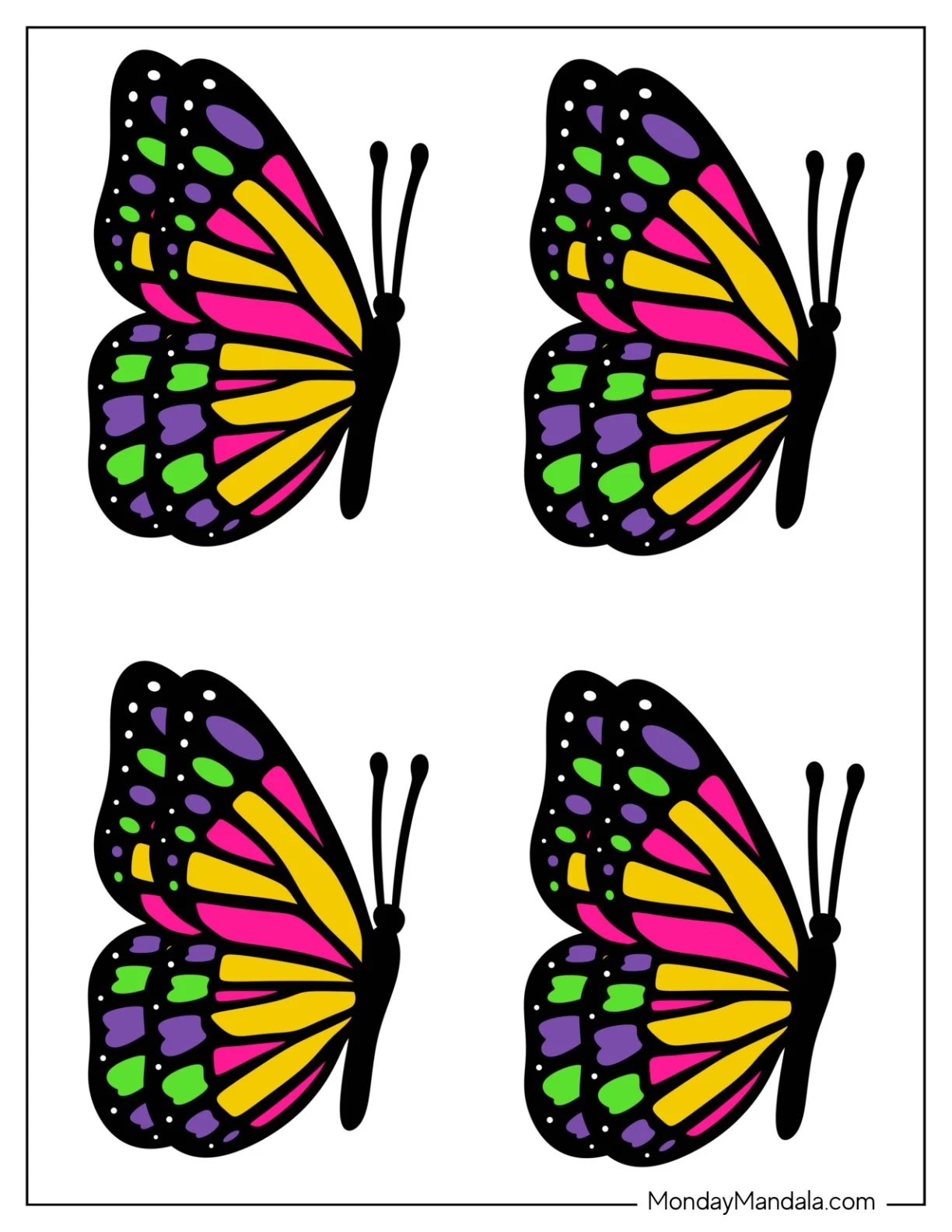 40 Butterfly Templates Free PDF Printables 