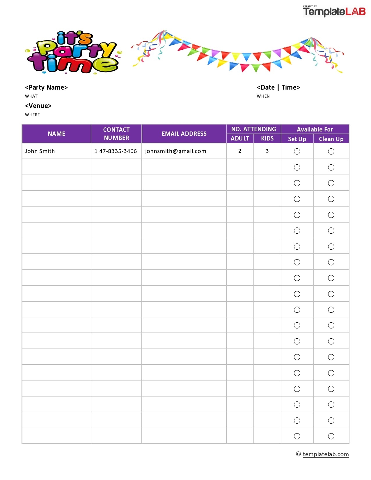 40 Sign Up Sheet Sign In Sheet Templates Word U0026 Excel 