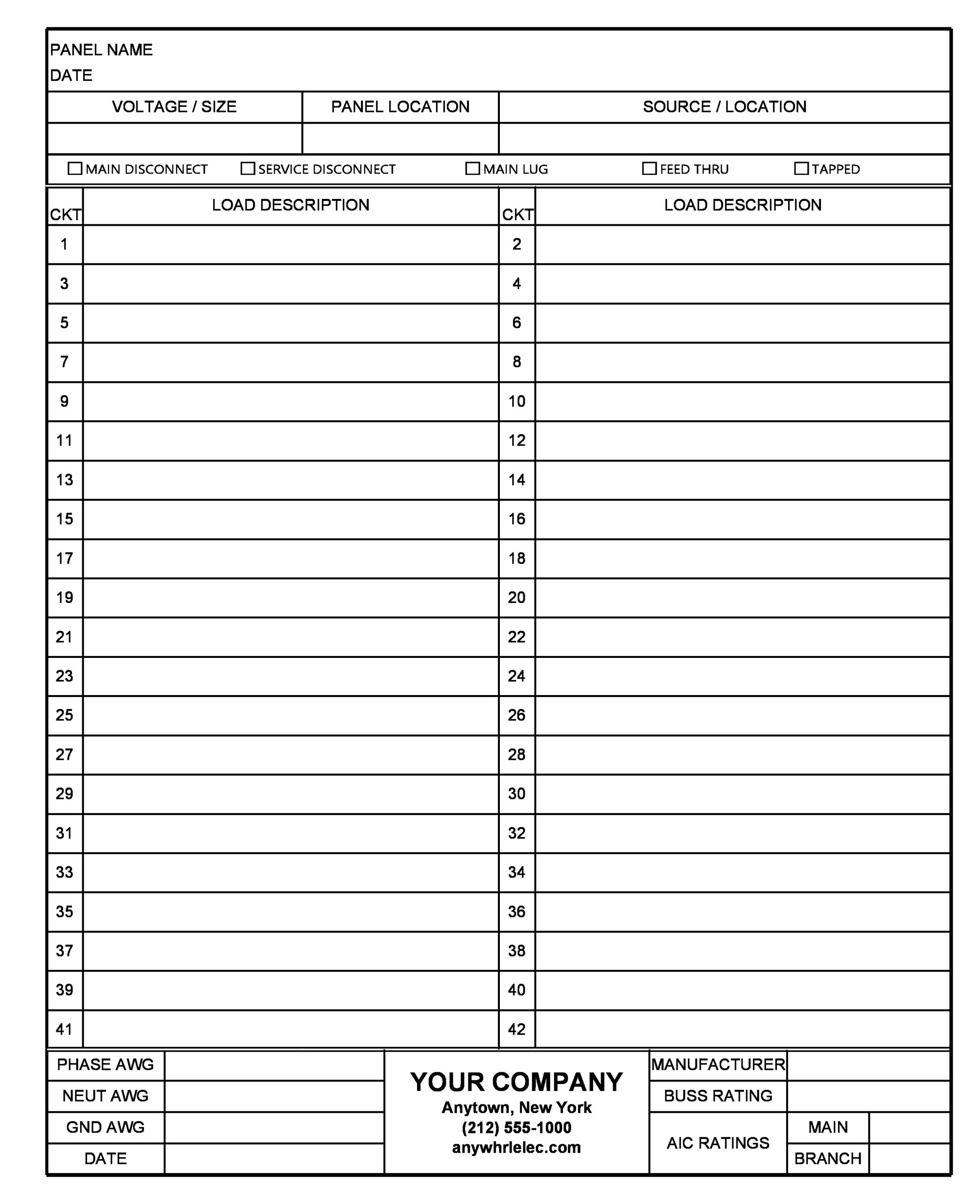 42 Fillable Panel Schedule Templates Excel U0026 Word TemplateLab 42 Fillable Panel Schedule Templates Excel U0026 Word TemplateLab