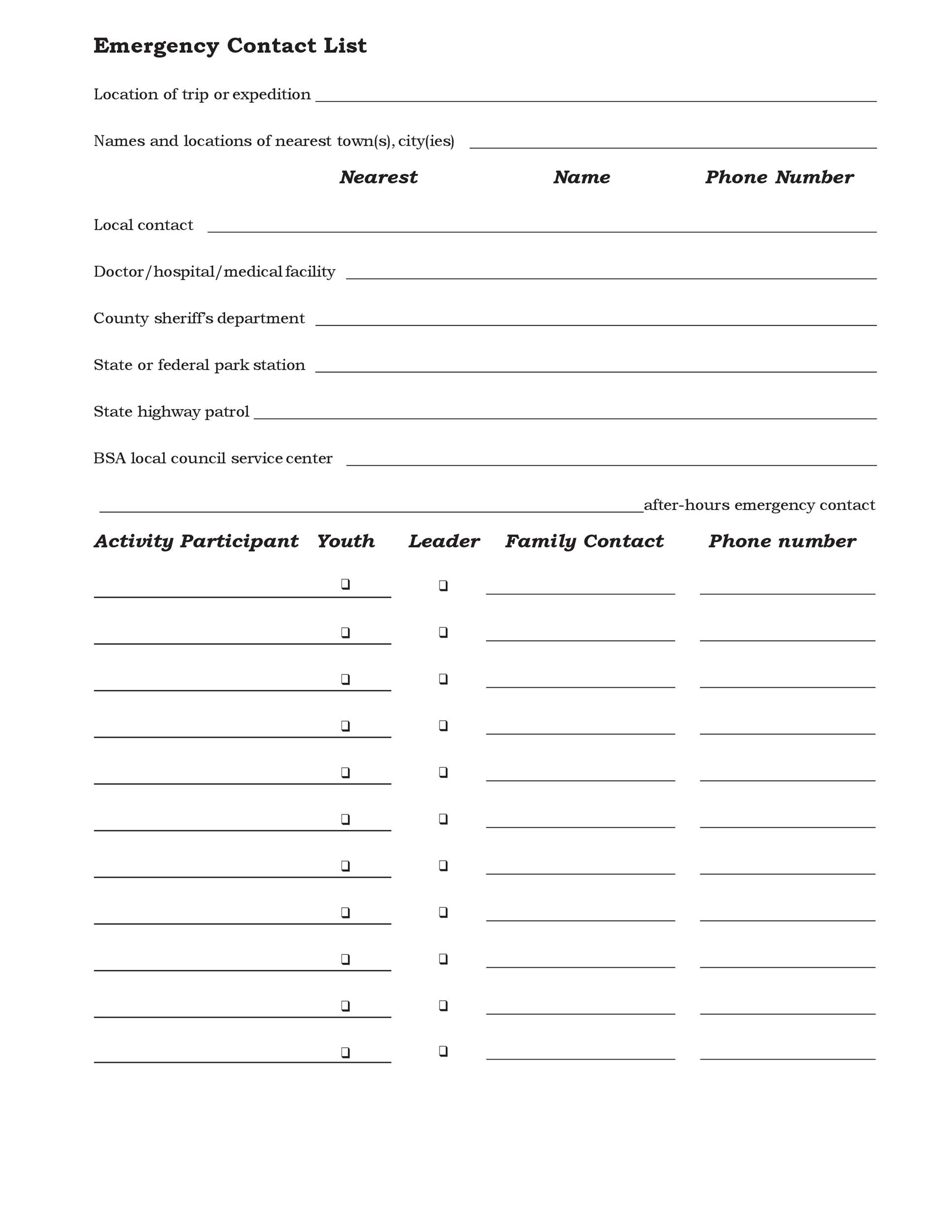 48 Phone Email Contact List Templates Word Excel PDF 