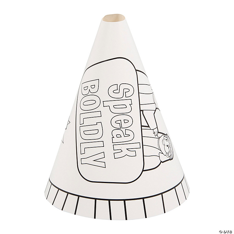 5 1 2 X 4 Color Your Own Religious Speak Boldly Megaphones 12 Pc Oriental Trading