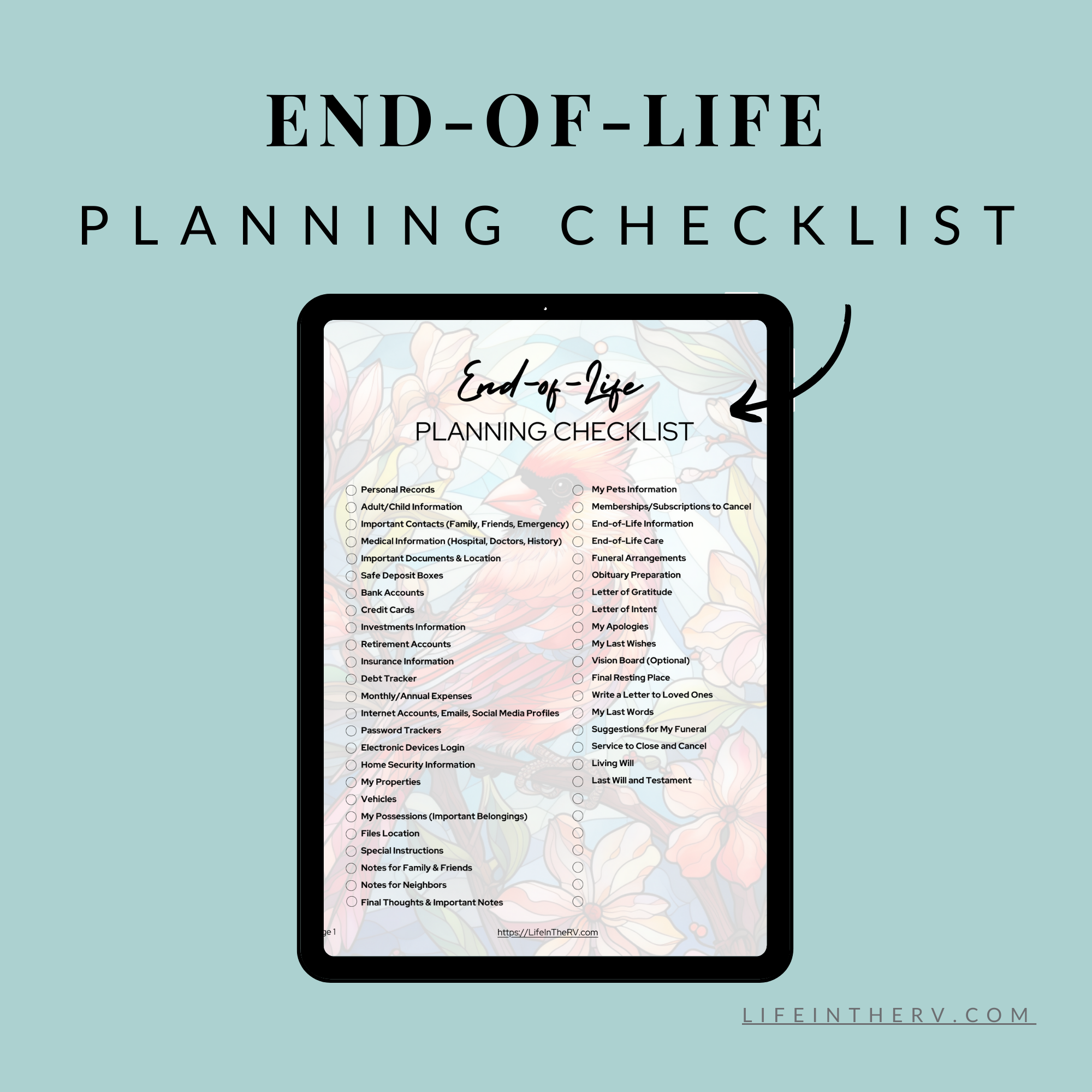 5 Reasons Why You Need An End of Life Planner Now Life In The RV 5 Reasons Why You Need An End of Life Planner Now Life In The RV
