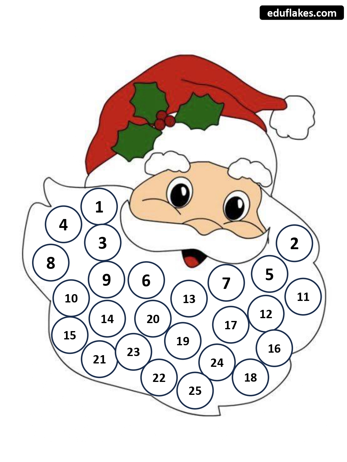 Free Printable Santa Face Template
