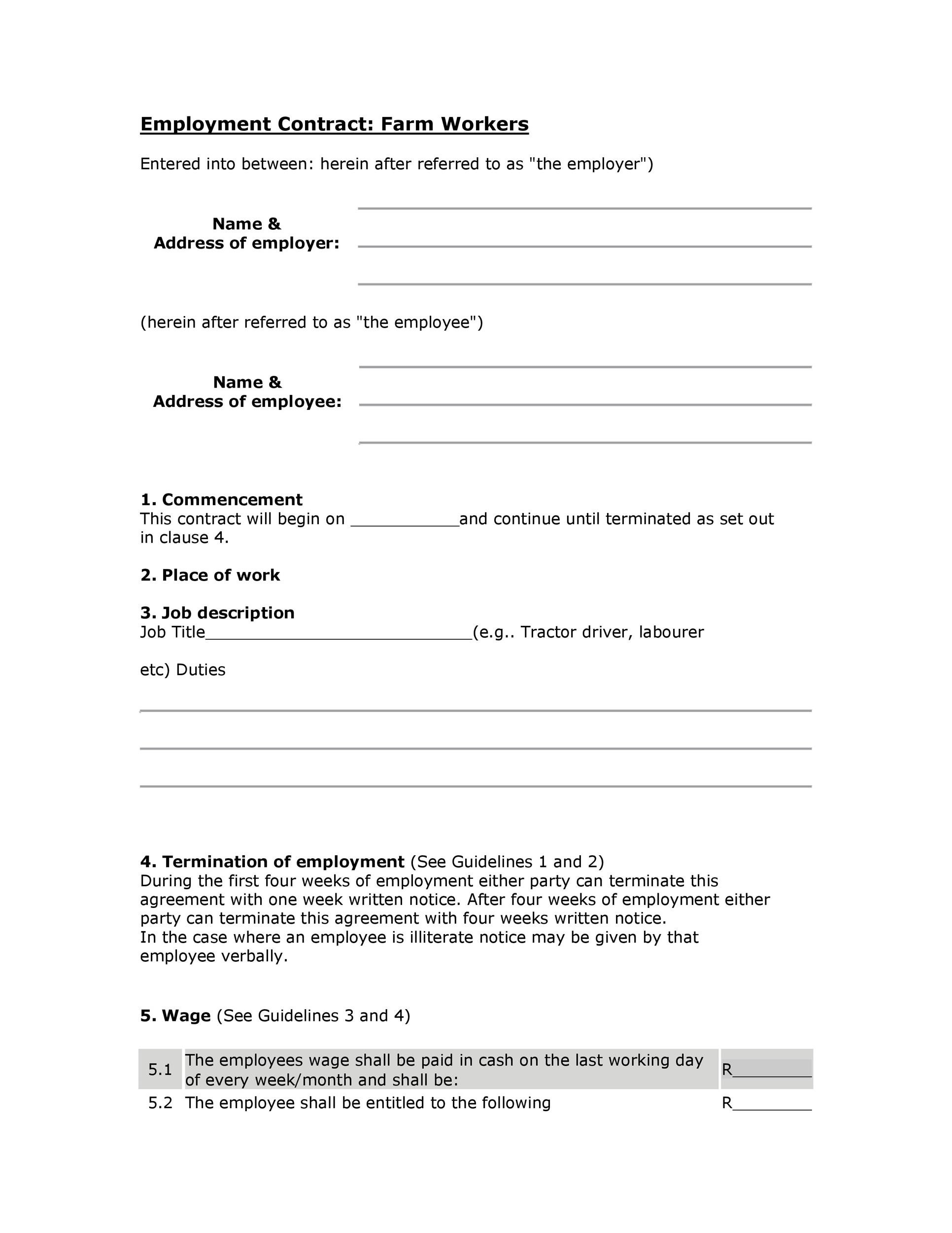 50 Ready to use Employment Contracts Samples Templates 