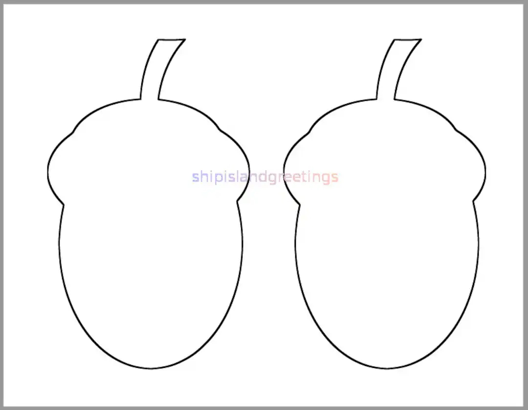 6 5 Inch Printable Acorn Template large Acorn Cutout baby Shower Advice Cards fall Wedding Decor classroom Decor kids Craft Projects Etsy UK