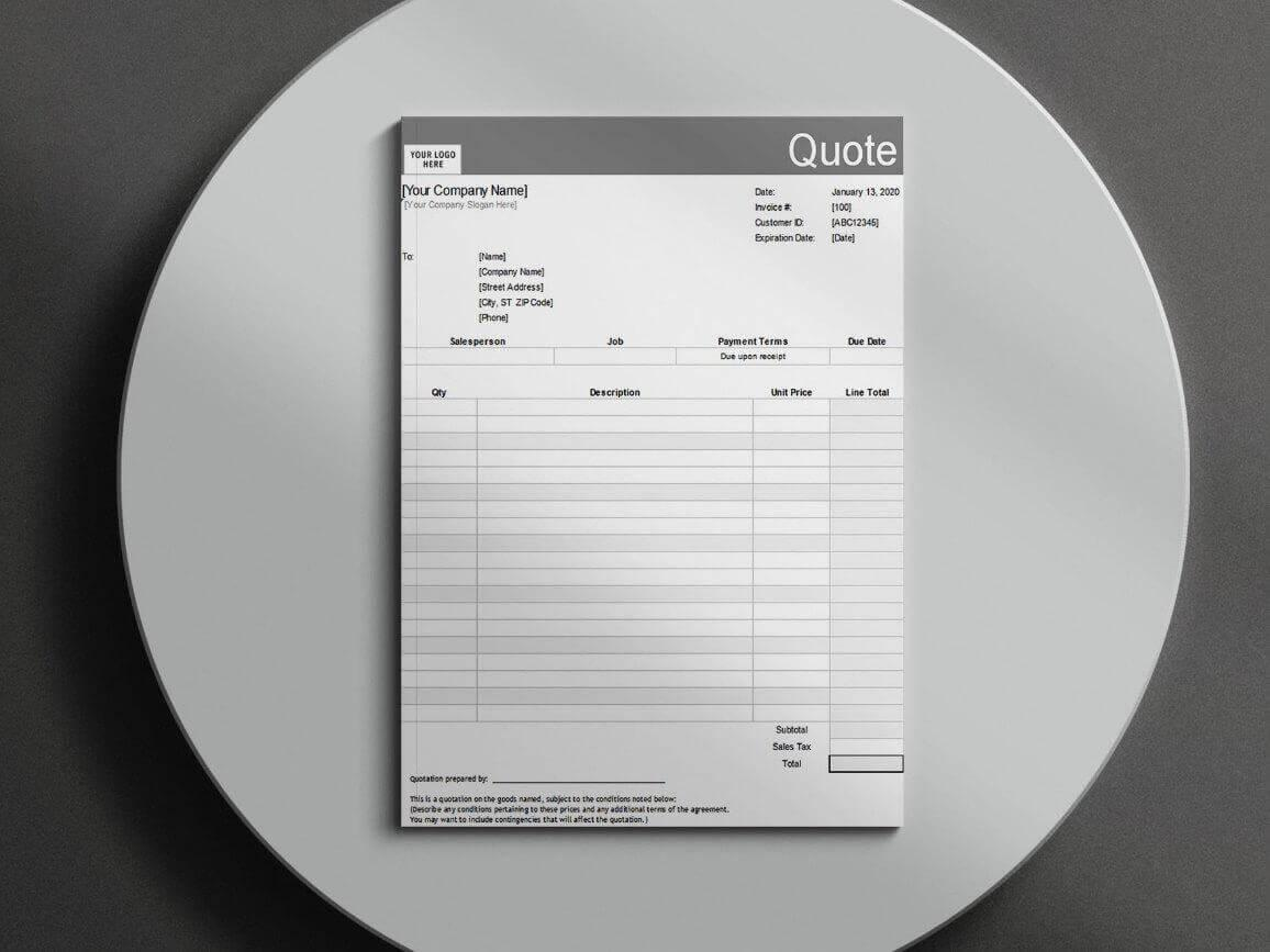 Editable Printable Invoice Template