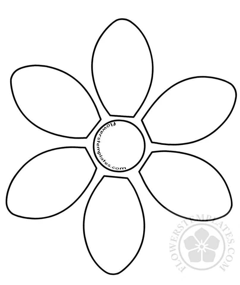 6 Petal Flower Template Flowers Templates 6 Petal Flower Template Flowers Templates