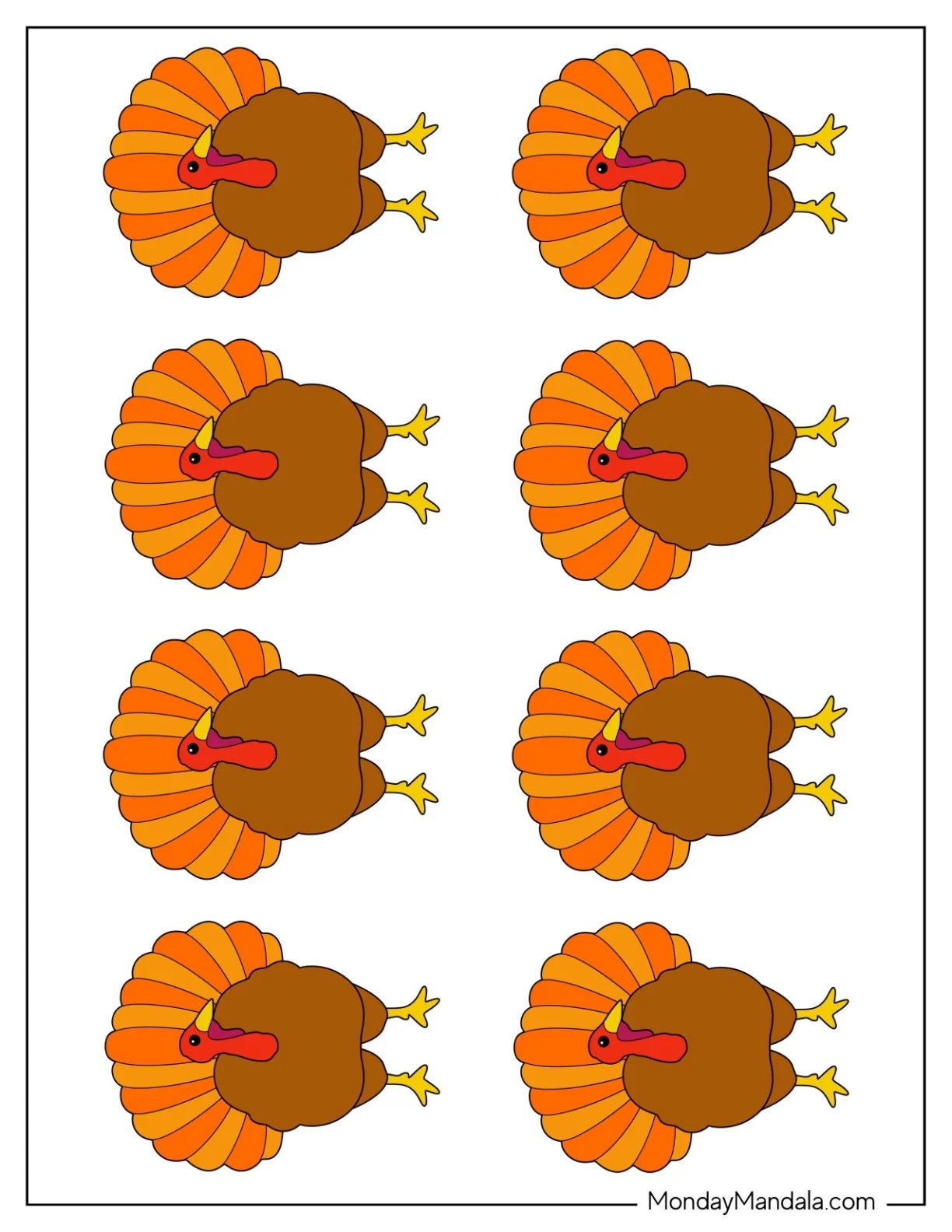 Free Printable Turkey Template Pdf