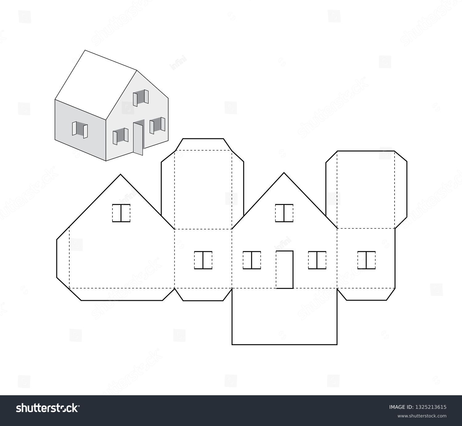67 Thousand Paper House Template Royalty Free Images Stock Photos Pictures Shutterstock