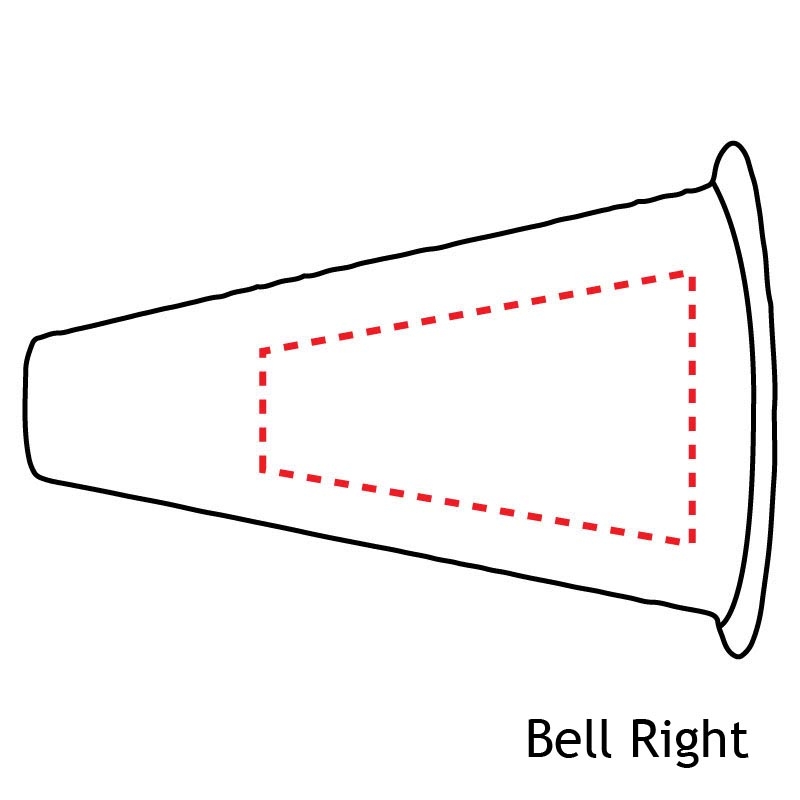 8 Plastic Megaphones Custom Printed 8 Inch Megaphones With Your Logo Graphic Or Message MiniSportsBalls
