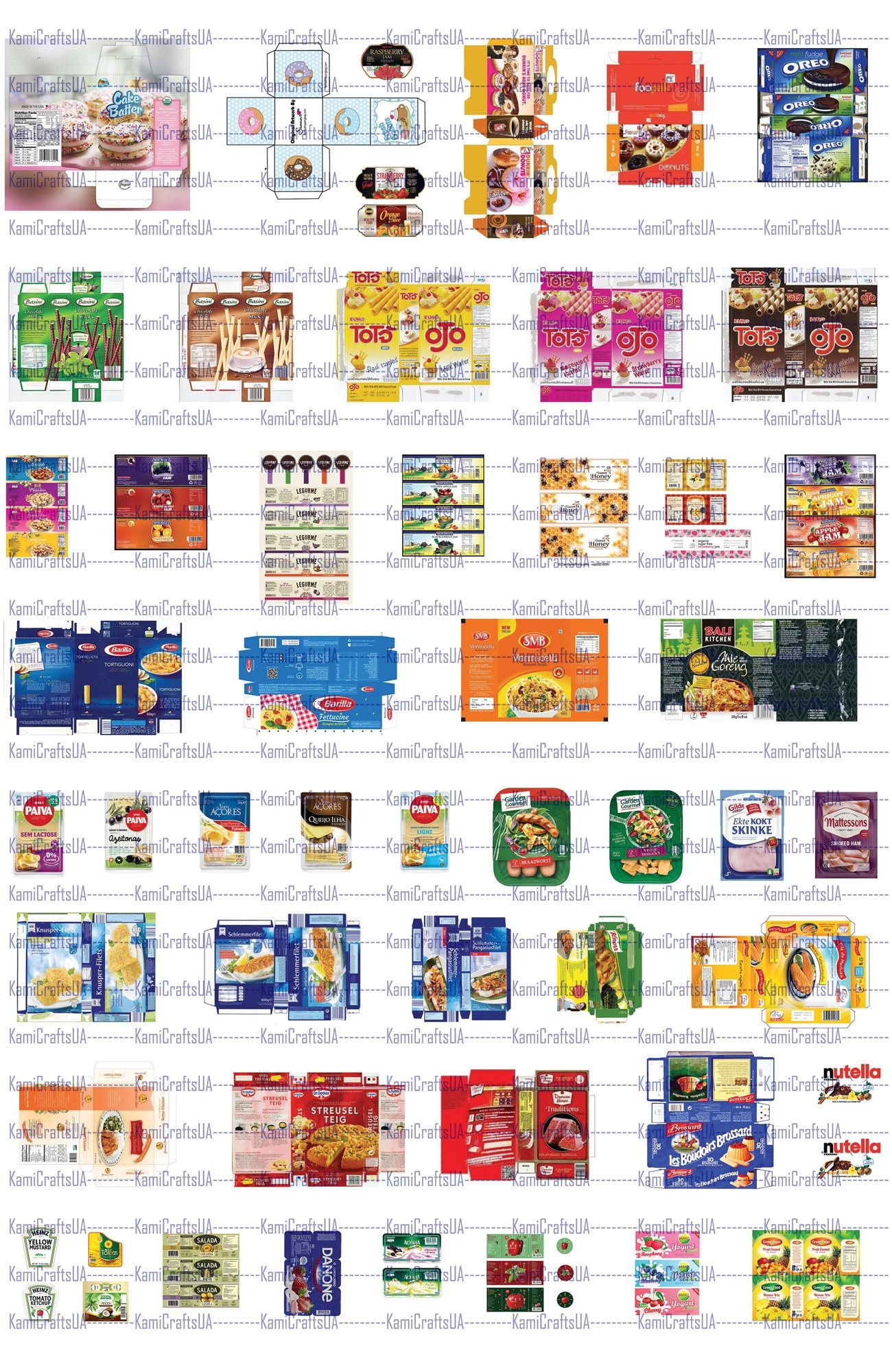 Printable Miniature Food Templates Printable Miniature Food Templates