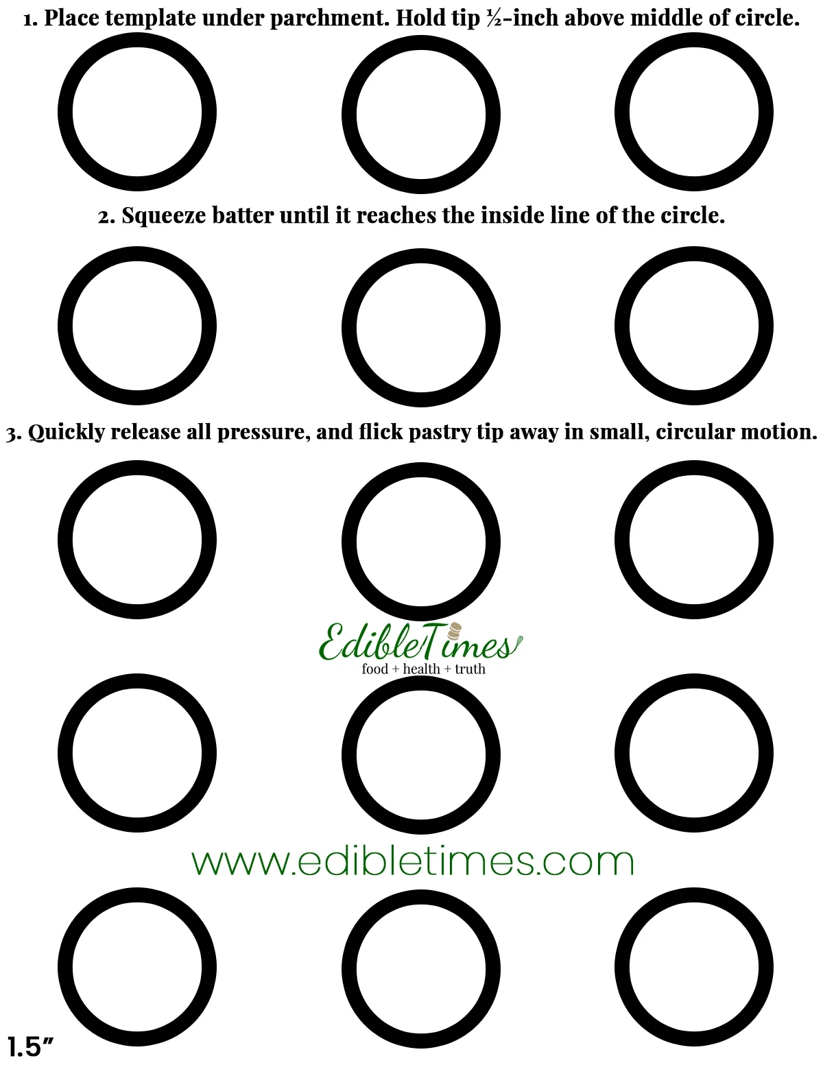 A One Stop Free Shop For Macaron Templates Edible Times