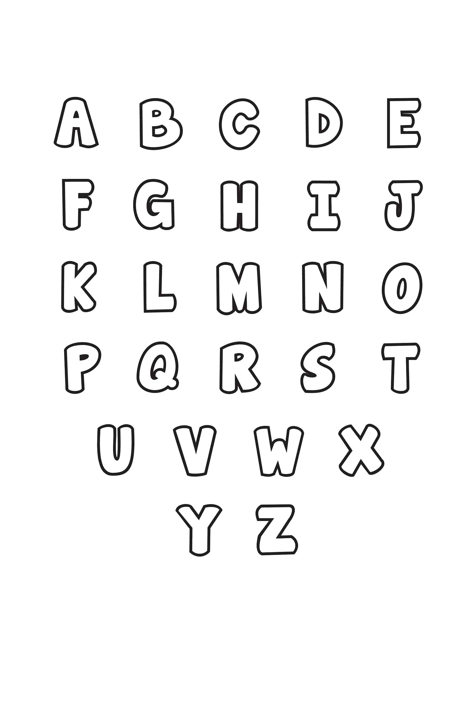 A4 Alphabet Templates Large Printable Letters For Banners Worksheets Library