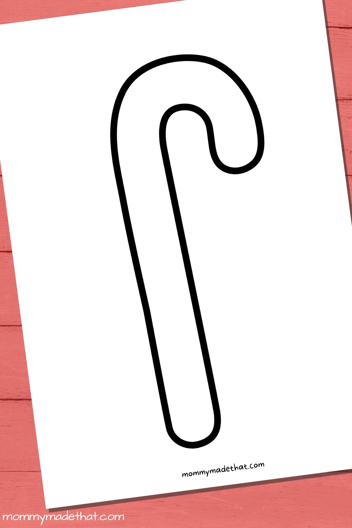 Printable Candy Cane Template