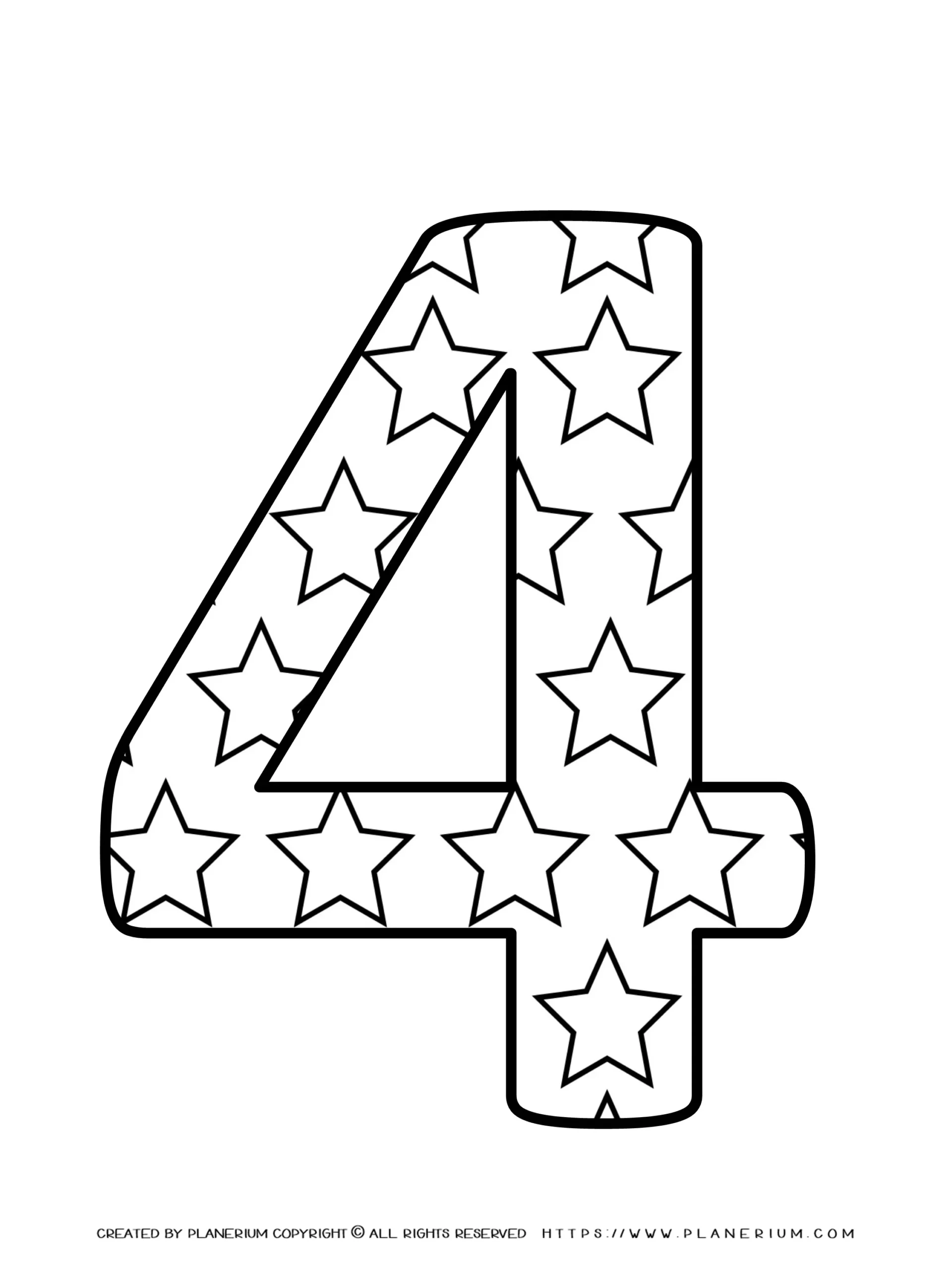 All Seasons Coloring Page Number Pattern Four Planerium