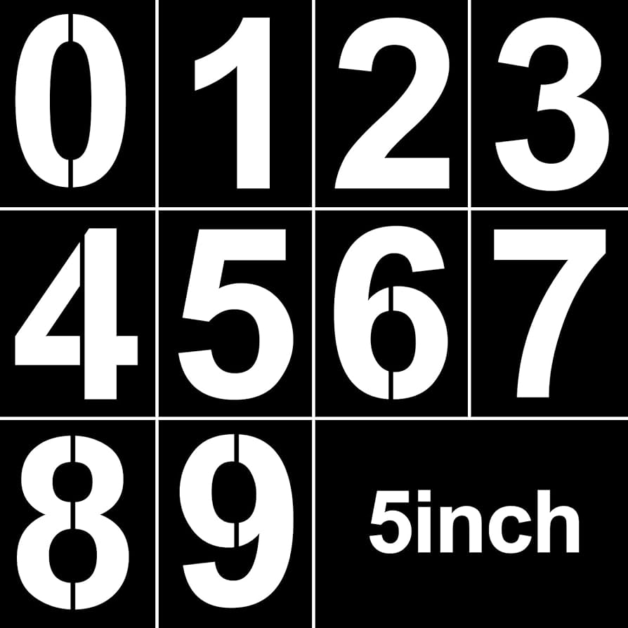 Amazon 5 Inch Plastic Number Stencils Reusable Digital Painting Templates For Cake Stencil Address Number Painting Arts Crafts Sewing