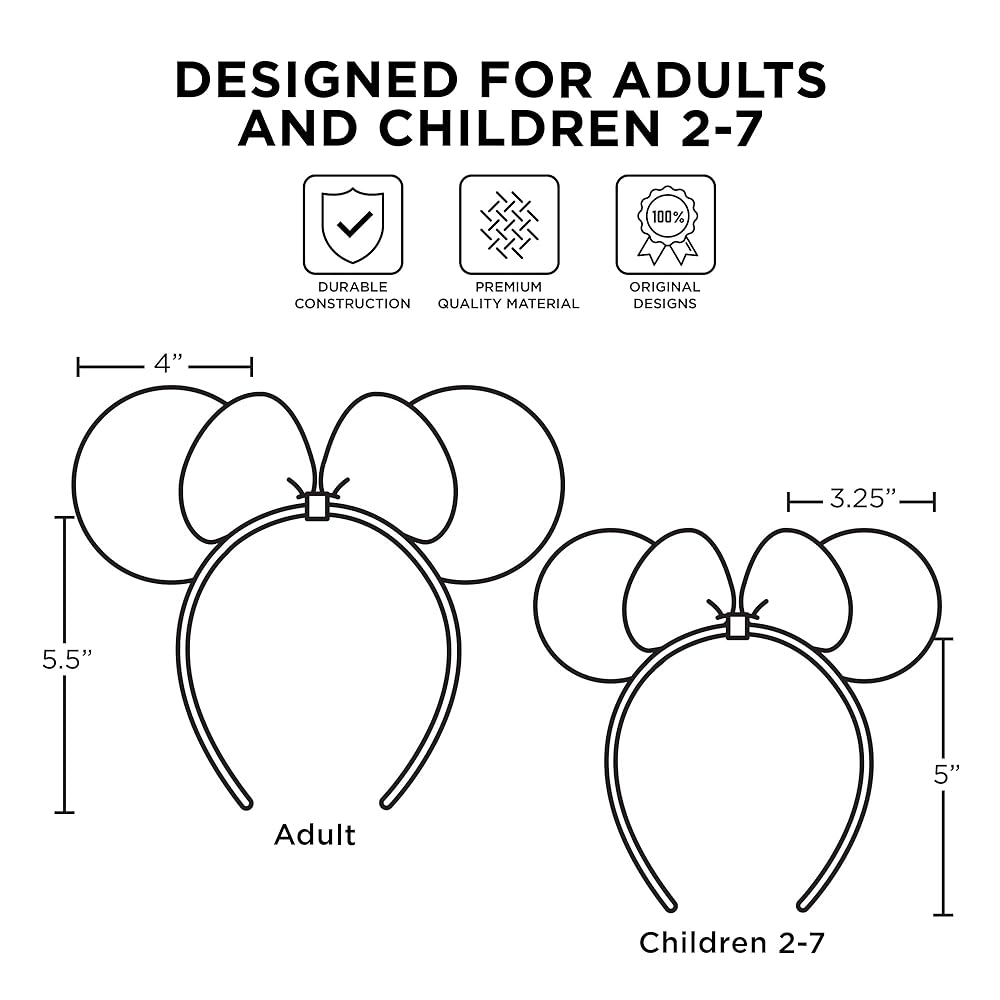 Amazon ABG Accessories Girls Minnie Mouse Ears Headbands Set Of 2 For Mommy And Me Gold Clothing Shoes Jewelry