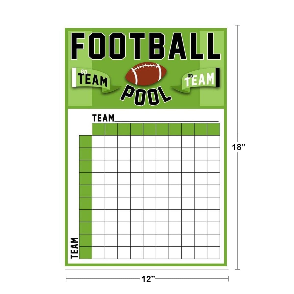 Amazon Football Squares Board 100 Party Decorations 2024 2025 Pool Board Blocks Supplies Super Large Boxes Betting Game Bowl Score Themed Decor Wall Poster Cool Wall Art Print Poster 12x18 Posters Prints