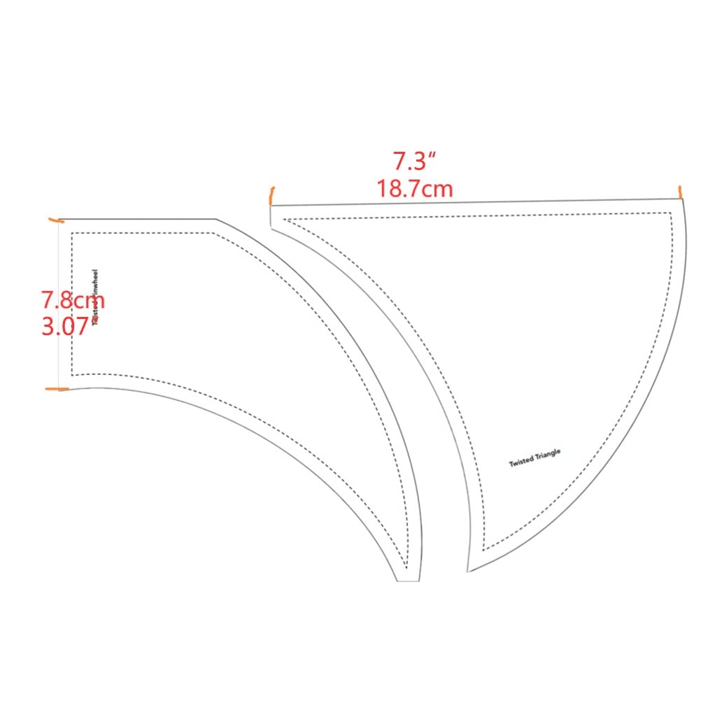 Amazon HHHJ 2Pcs Twisted Pinwheel Template Twisted Pinwheel Template For Quilting Acrylic Quilting Template Sewing Machine Patchwork Ruler DIY Acrylic Quilting Templates Patchwork Quilting Tool