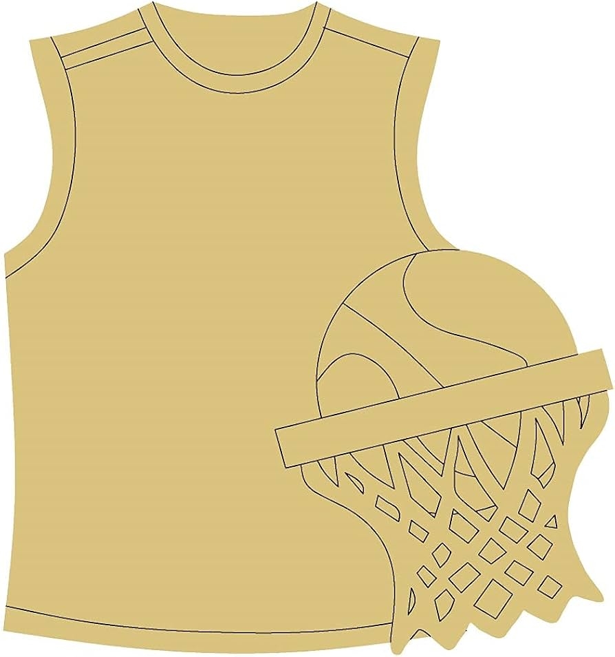 Amazon Jersey Design By Lines Cutout Unfinished Wood Sports Theme Sports Team Door Hanger Favorite Player MDF Shaped Canvas Style 4 Art 1 12 