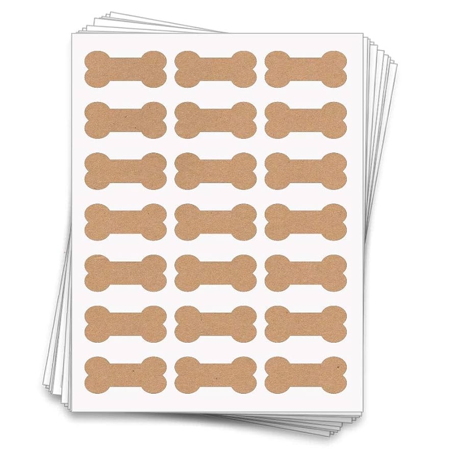 Amazon Printable Dog Bone Labels 2 4 X 1 1 Inches Brown Kraft 105 Labels Office Products