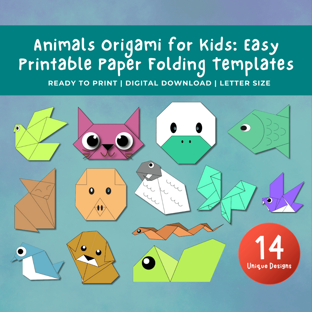 Animals Origami For Kids Easy Printable Paper Folding Templates By Handpickedph Raket PH