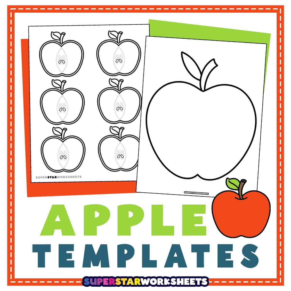 Printable Cut Out Apple Template