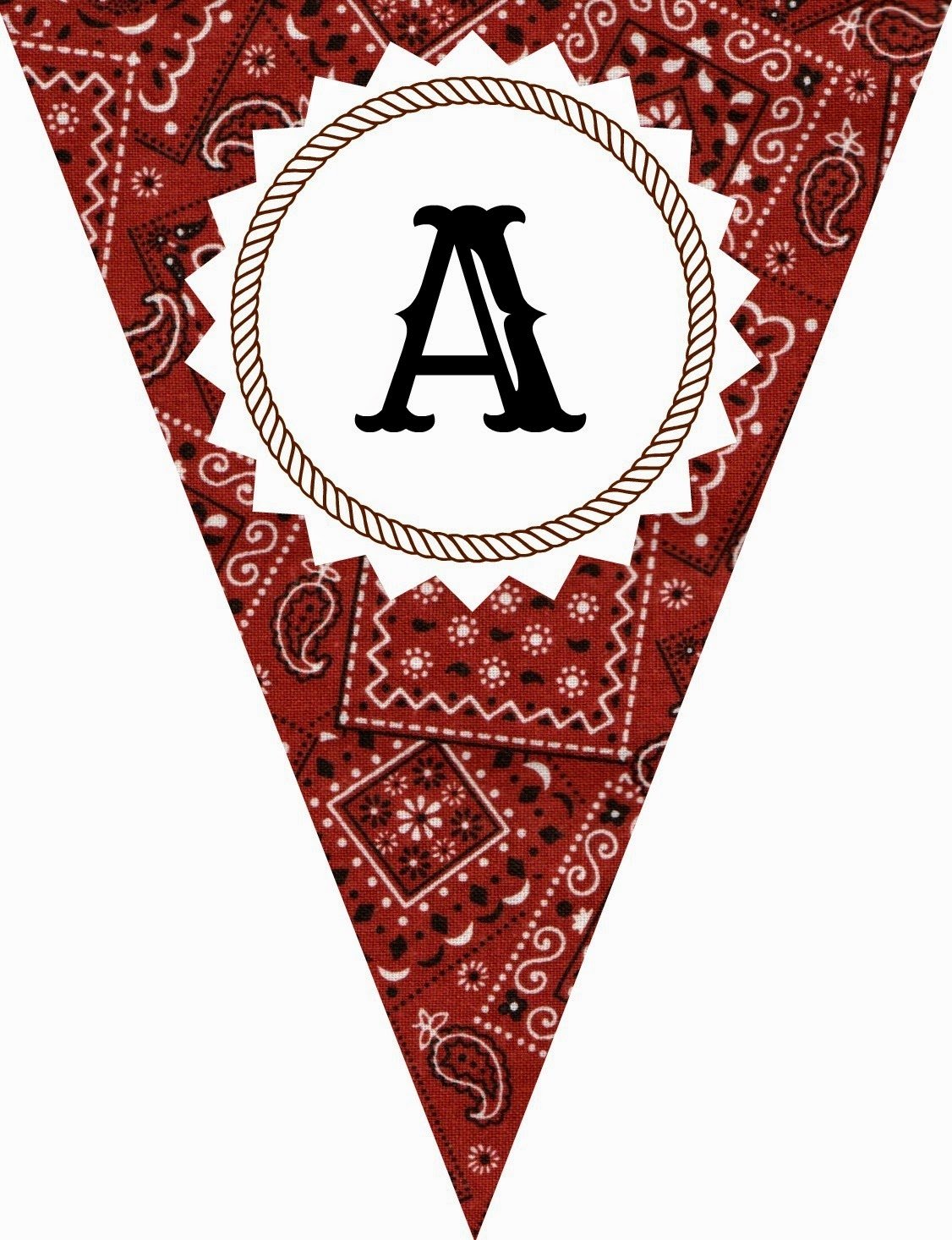 Apples To Applique Western Party Pennant Banner Free Printables 