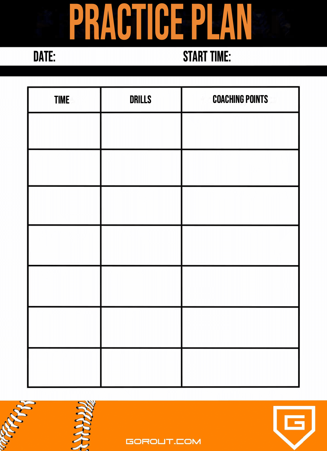 Baseball Practice Plans FREE GoRout