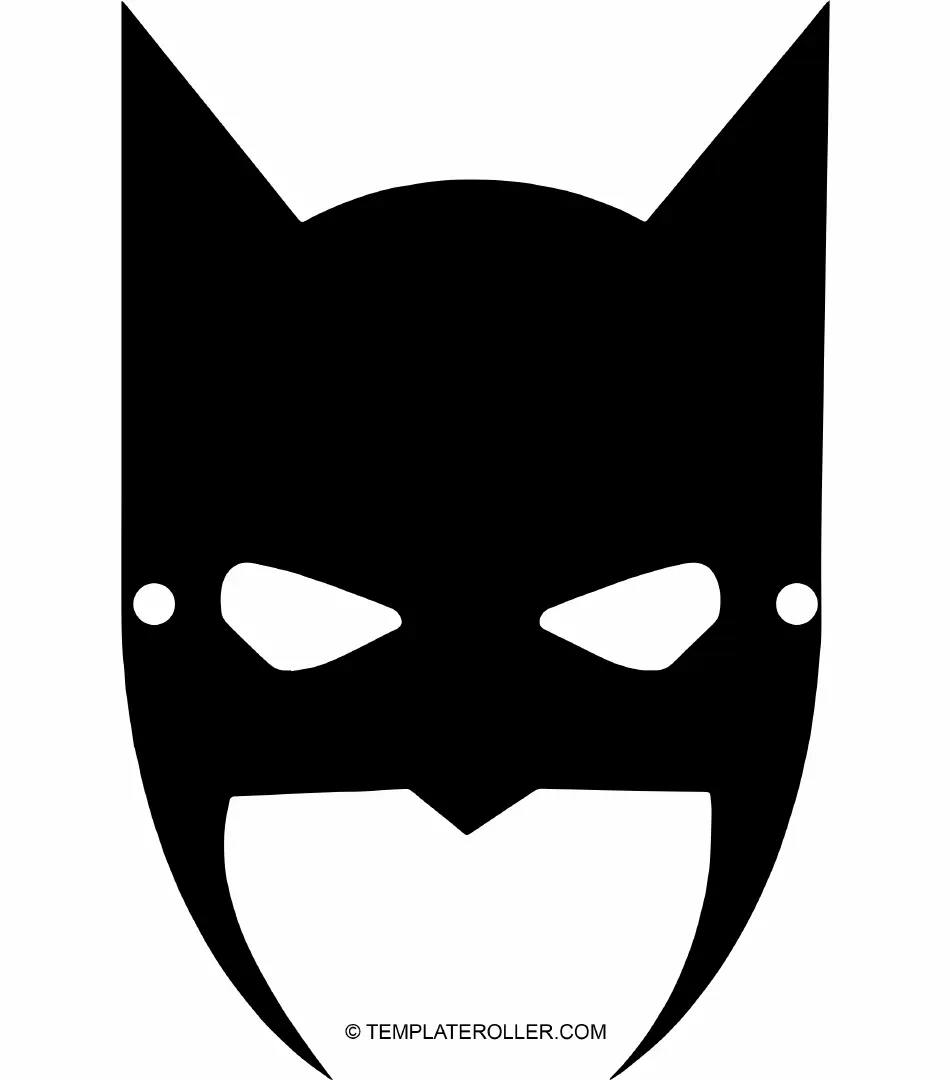 Batman Mask Template Classic Download Printable PDF Templateroller
