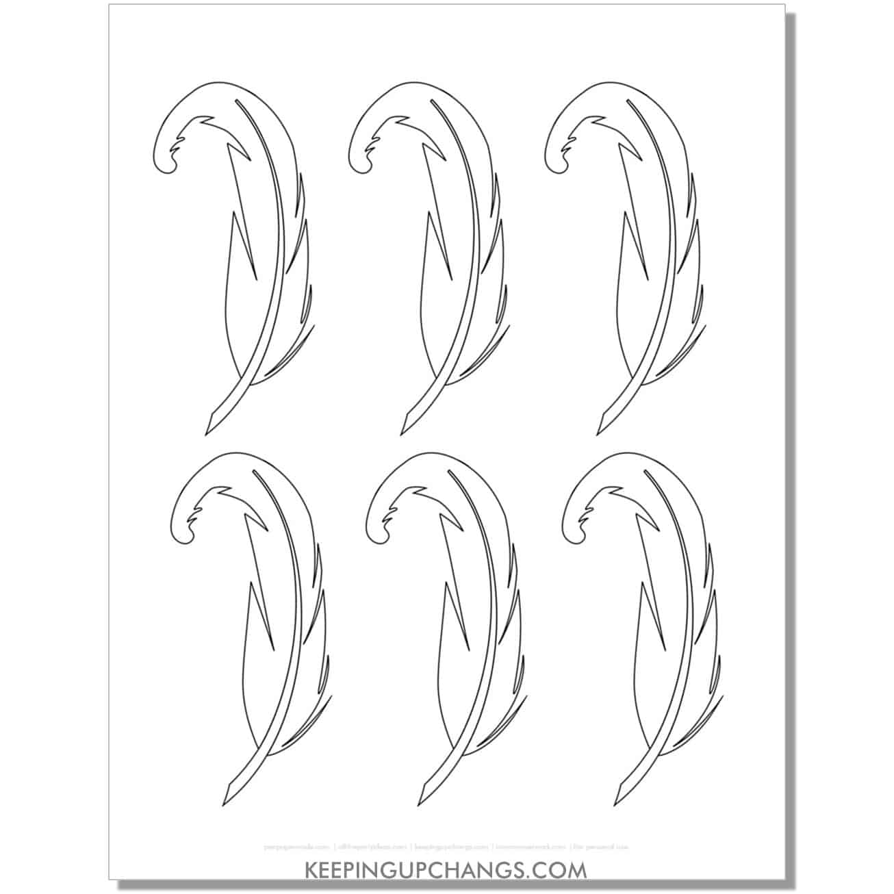 Feather Template Printable Free