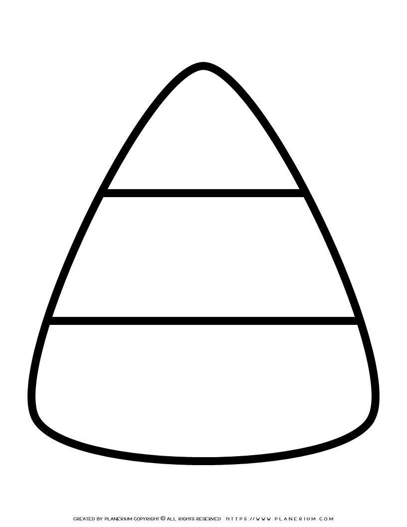 Big Candy Corn Template Printable For Coloring Crafts