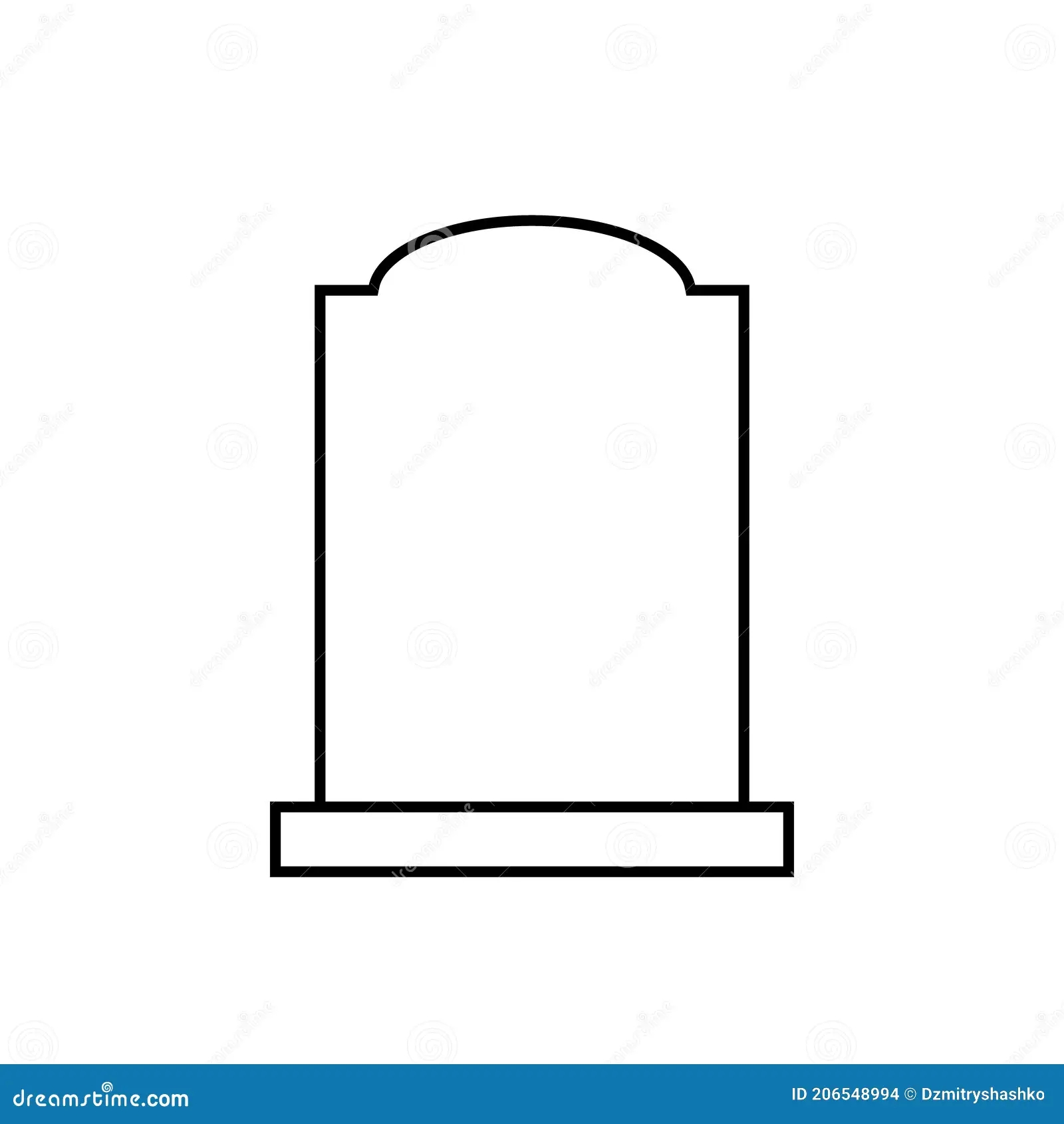 Blank Headstone Outline Icon Stock Illustration Illustration Of Blank Grave 206548994
