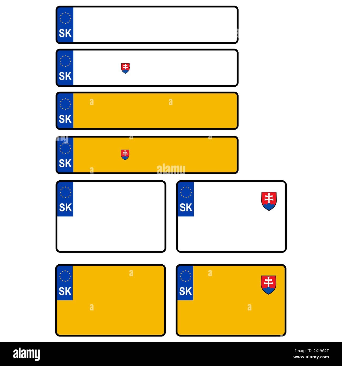Blank License Plates Cut Out Stock Images Pictures Alamy