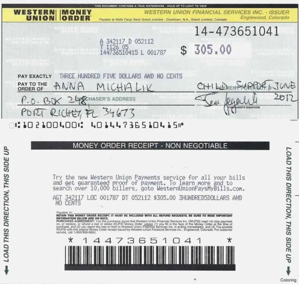 Blank Money Order Paper Blank Money Order Paper