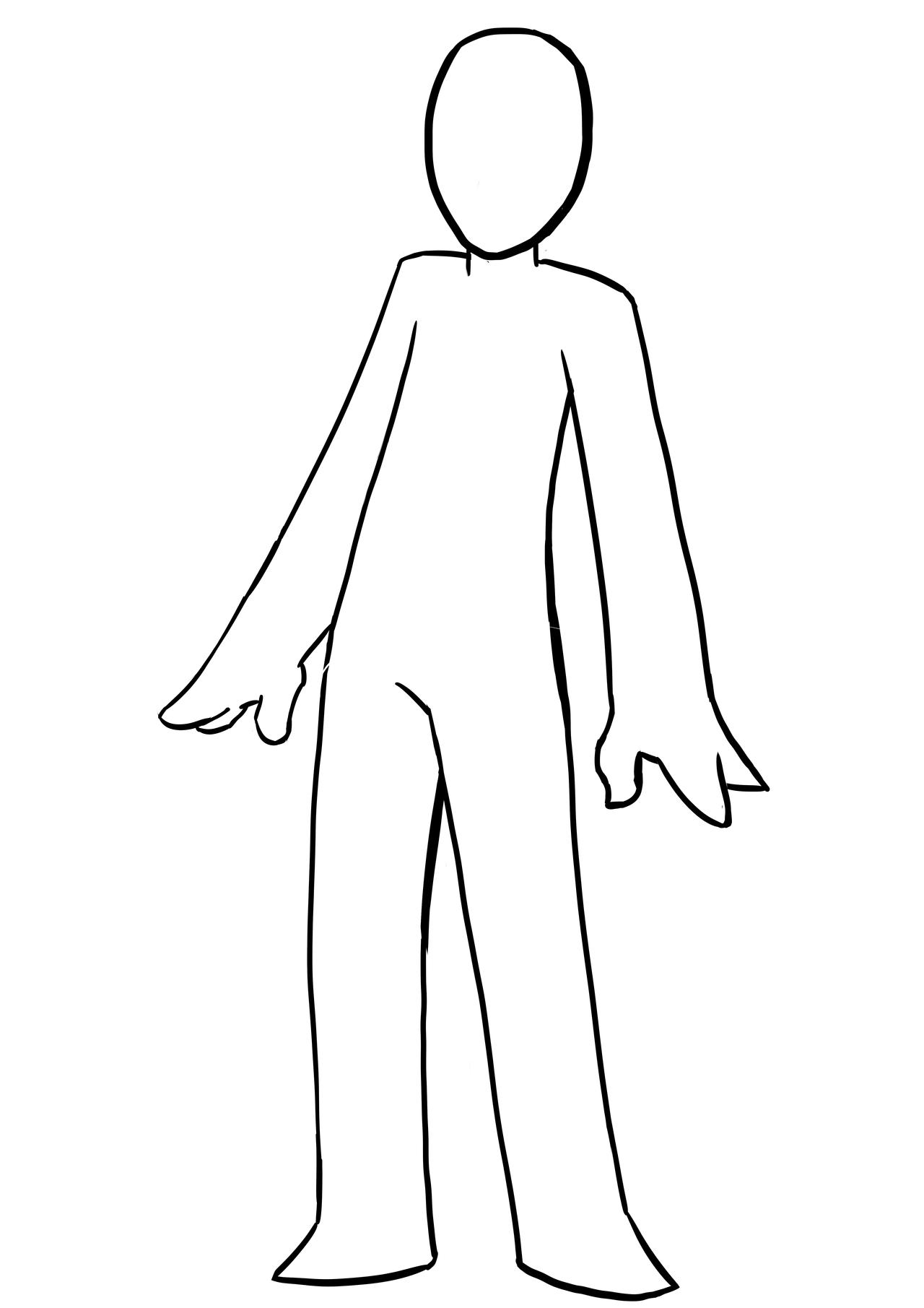 Blank Person Template Printable Human Body Outline