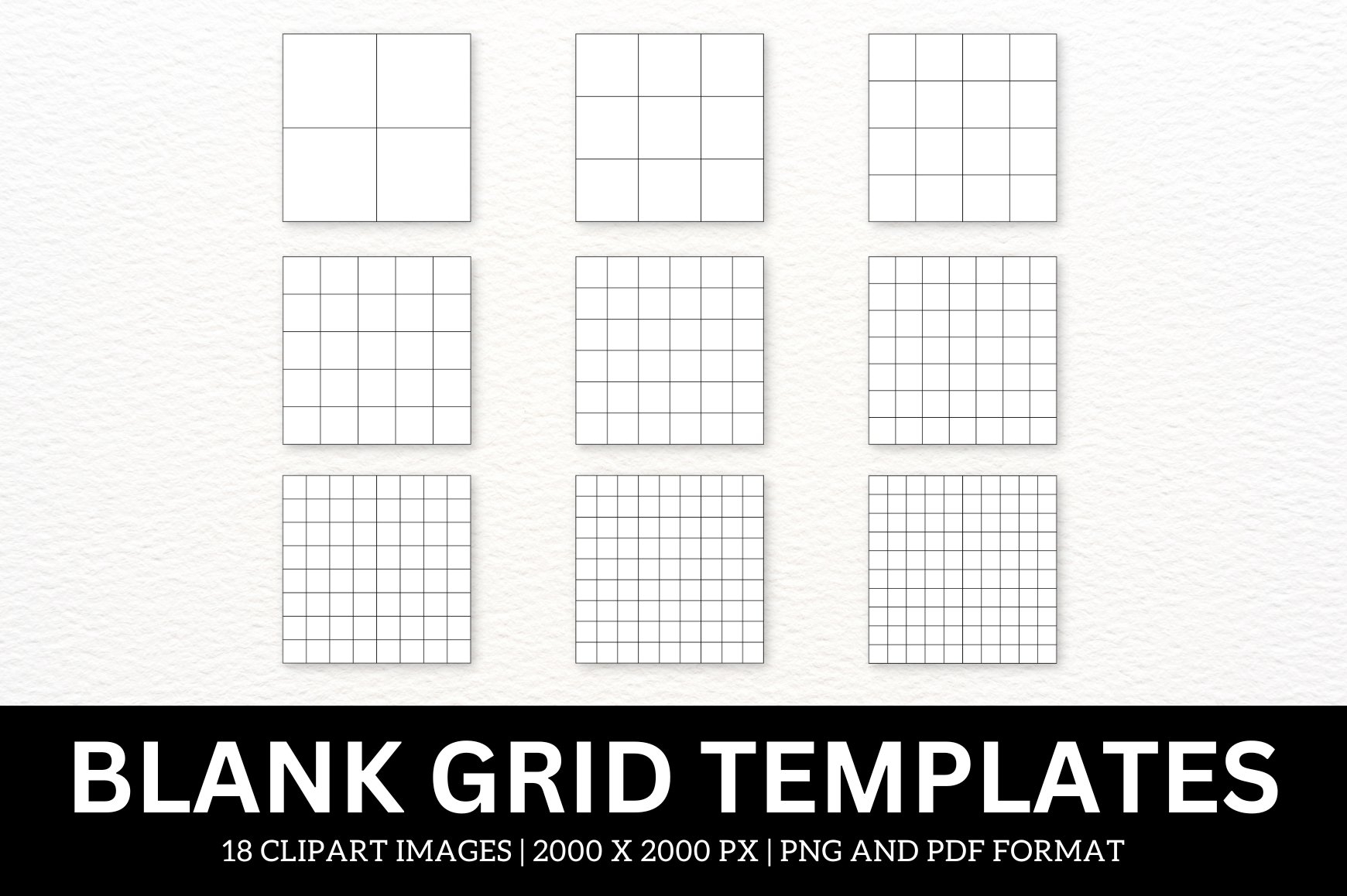 Blank Square Grid Templates