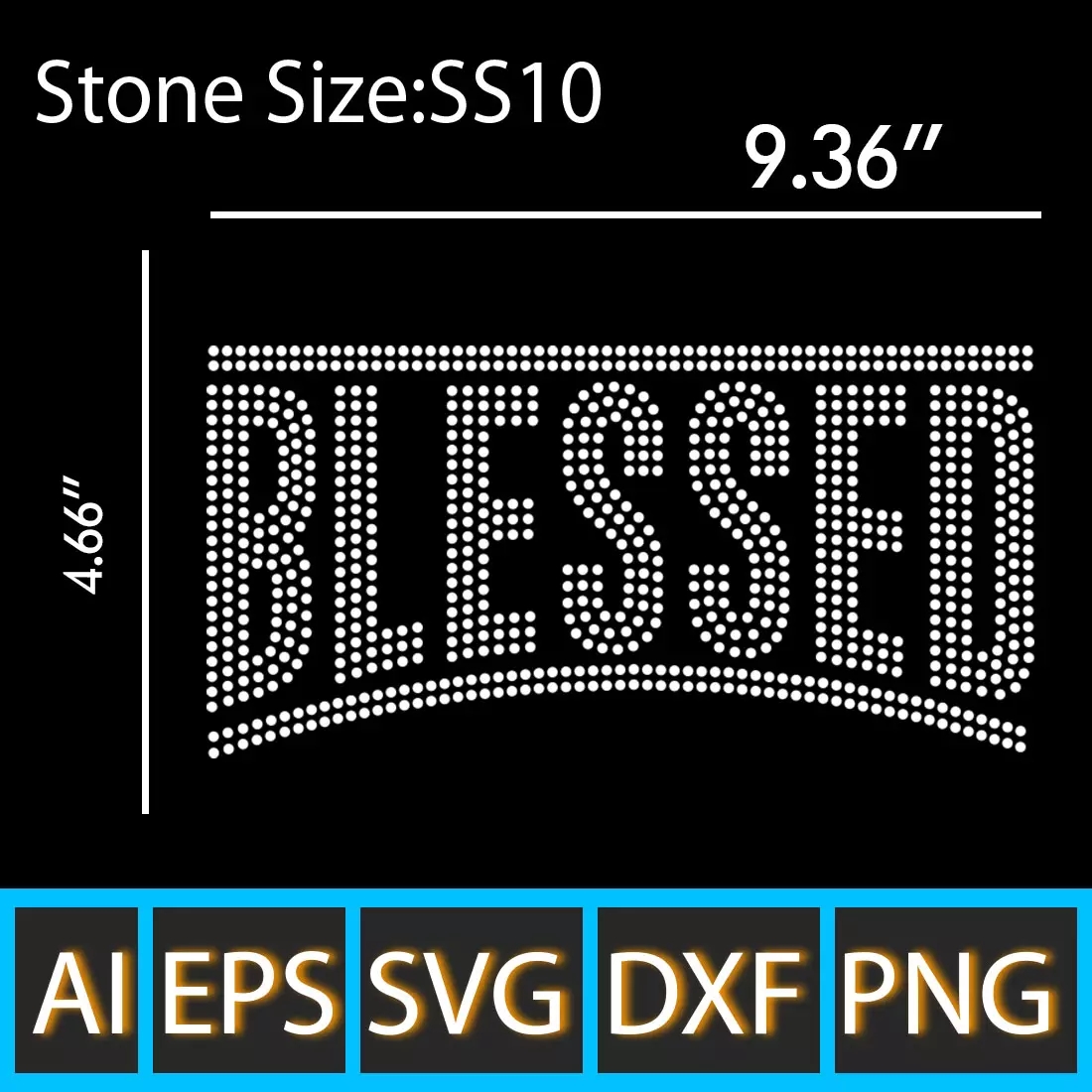 Blessed Rhinestone Templates Design MasterBundles