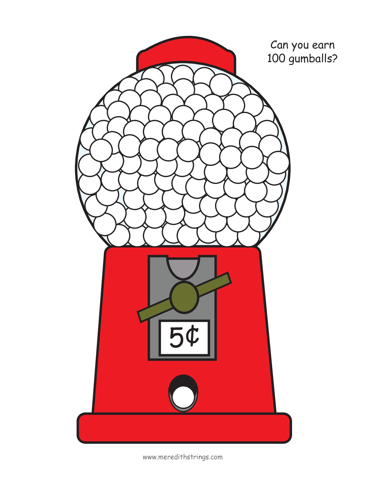 Printable Gumball Machine Template