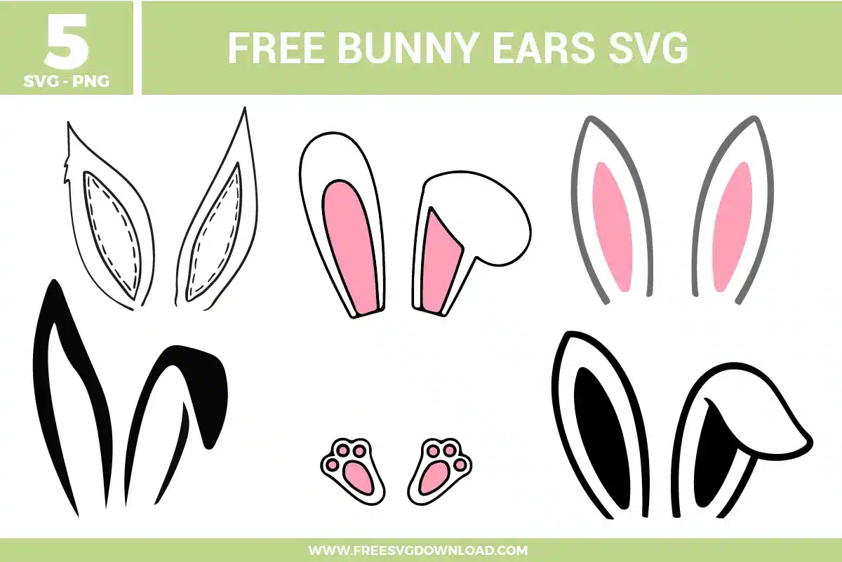 Bunny Ears Free SVG Files Free SVG Download