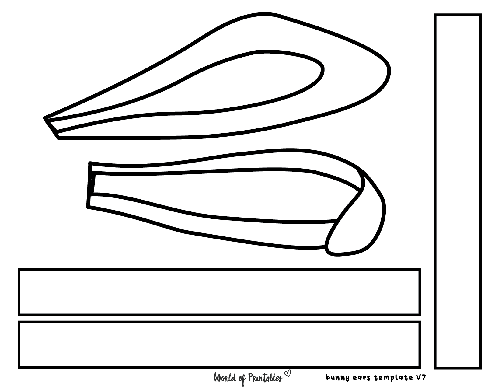 Bunny Ears Template 30 Printable Bunny Ears Outlines To Cut Out