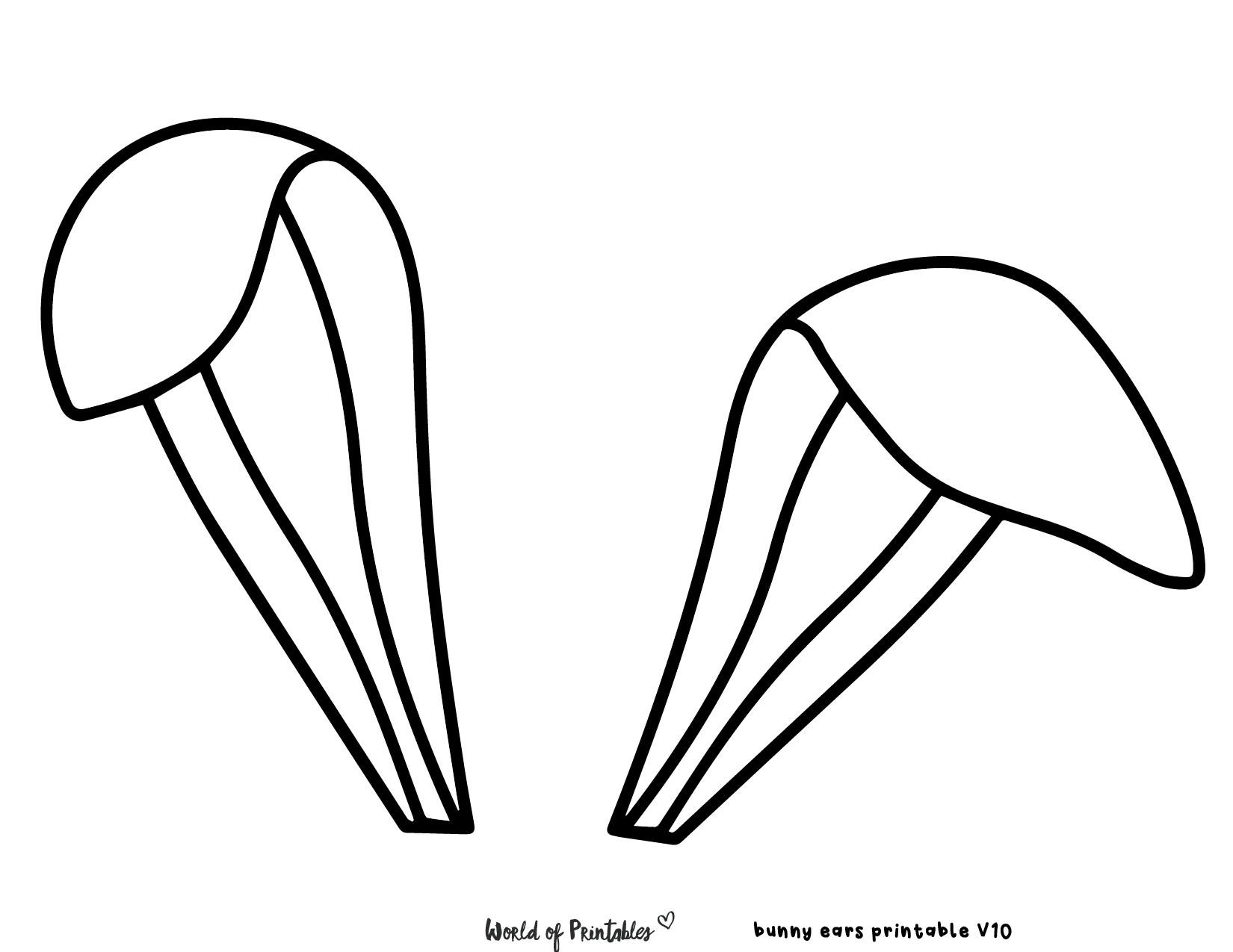 Bunny Ears Template 30 Printable Bunny Ears Outlines To Cut Out