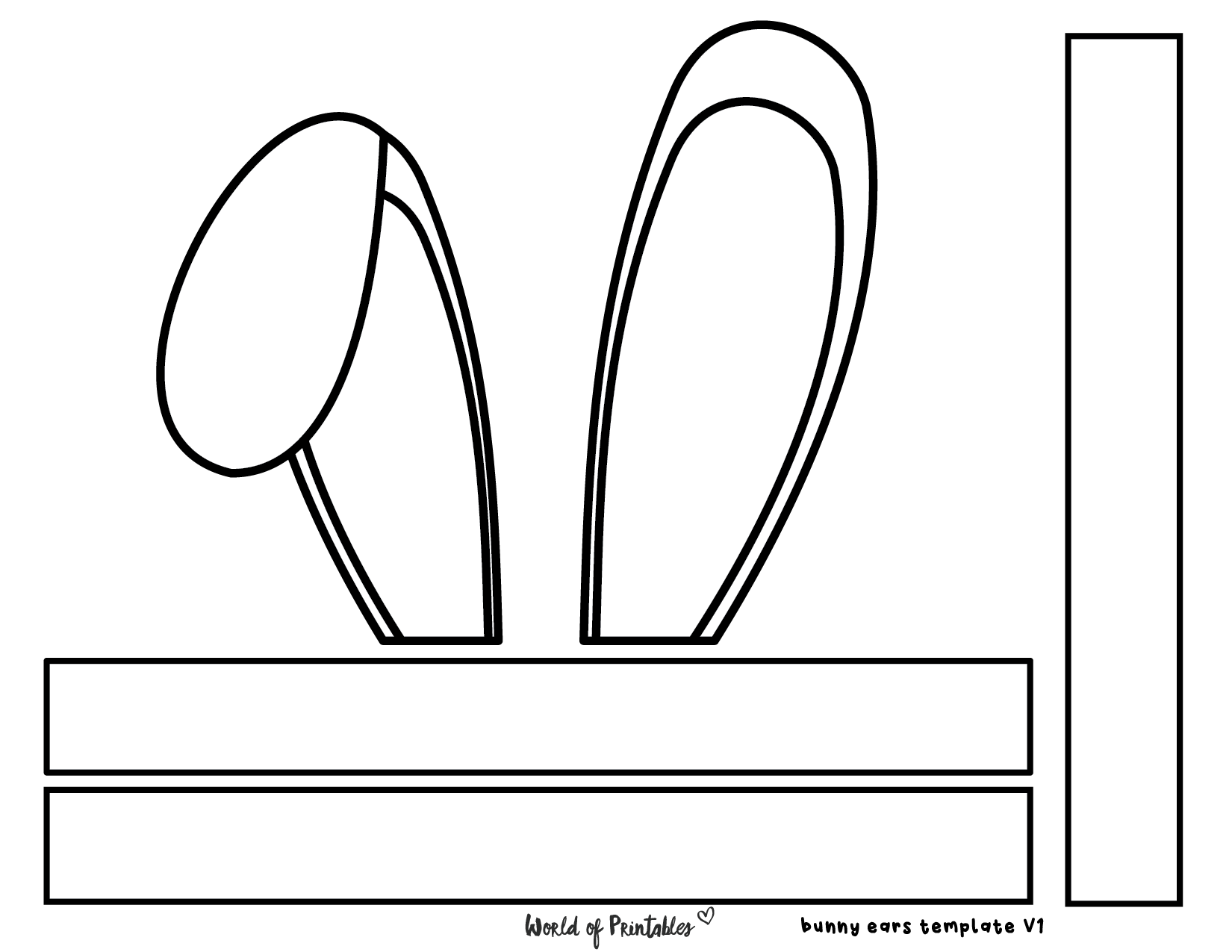 Bunny Ears Template 30 Printable Bunny Ears Outlines To Cut Out